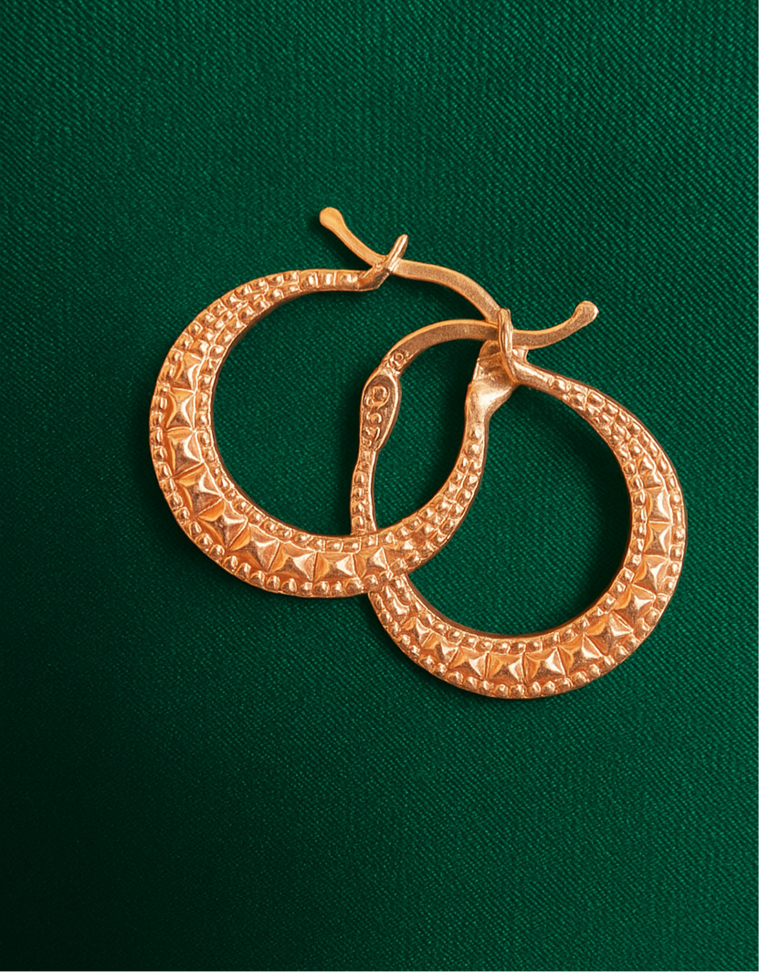 Gümüş Şarnel Küpe