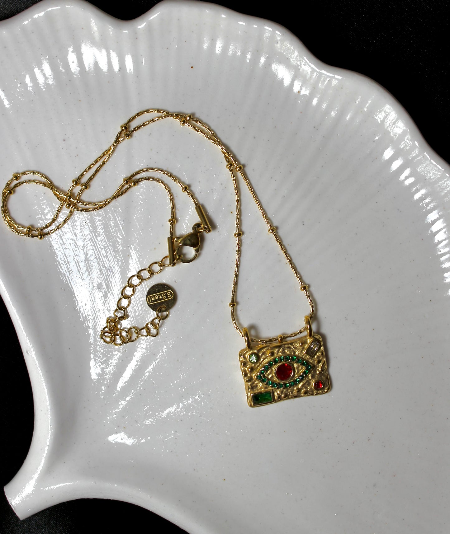 Çelik Göz Gold Kolye